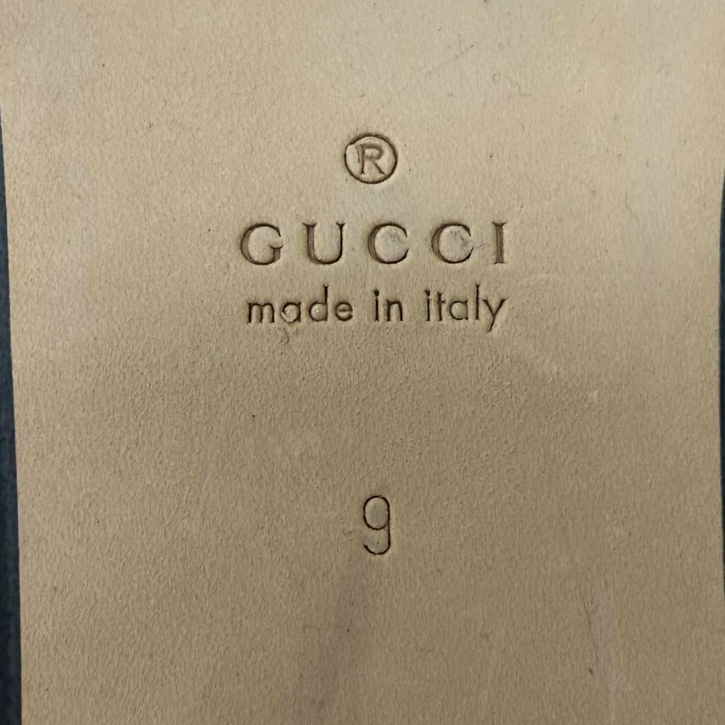 Gucci Leather Horsebit Gold Flat Shoes Sandals Black 9 — view 9