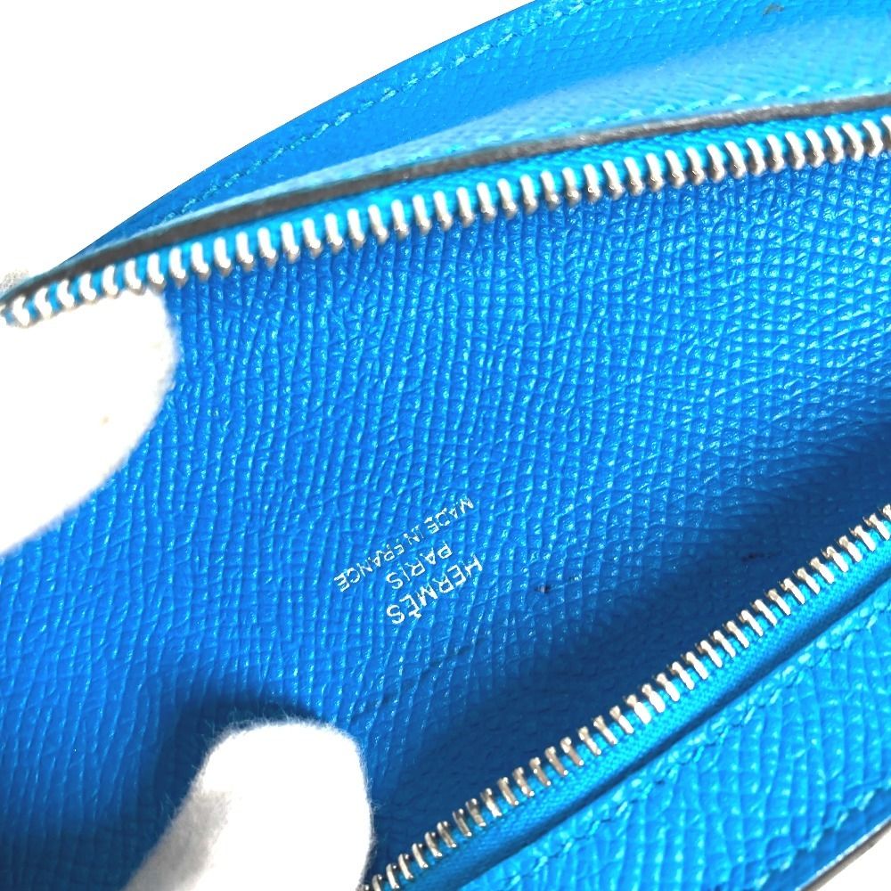 Hermes Pen Case Surf Leather Blue — view 9