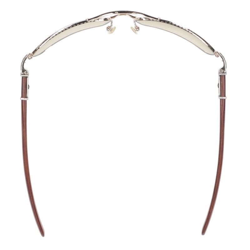 Chrome Hearts Herman Cross Motif Mahogany Wood Temple Sunglasses Eyewear — view 3