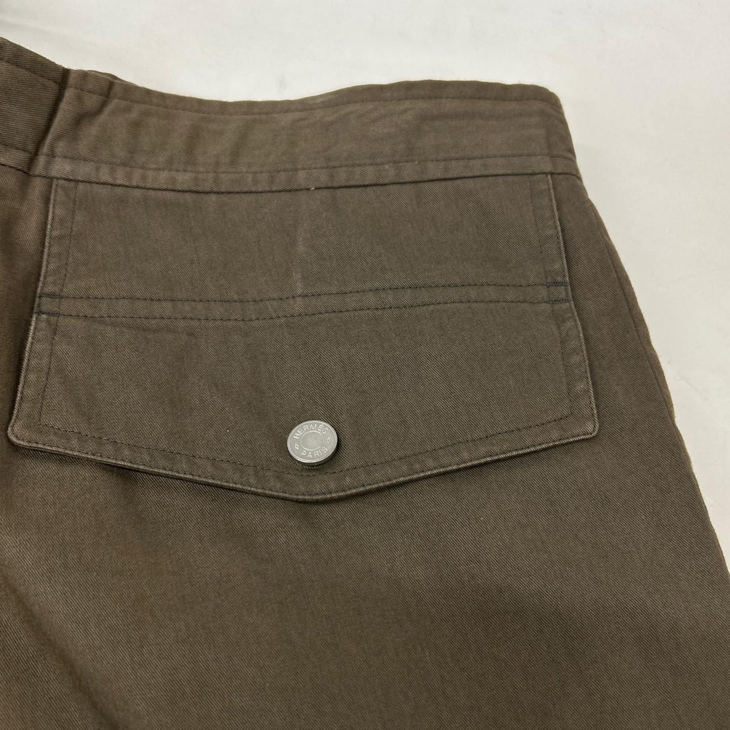 Hermes Khaki Cotton Series Pants 40 — view 7