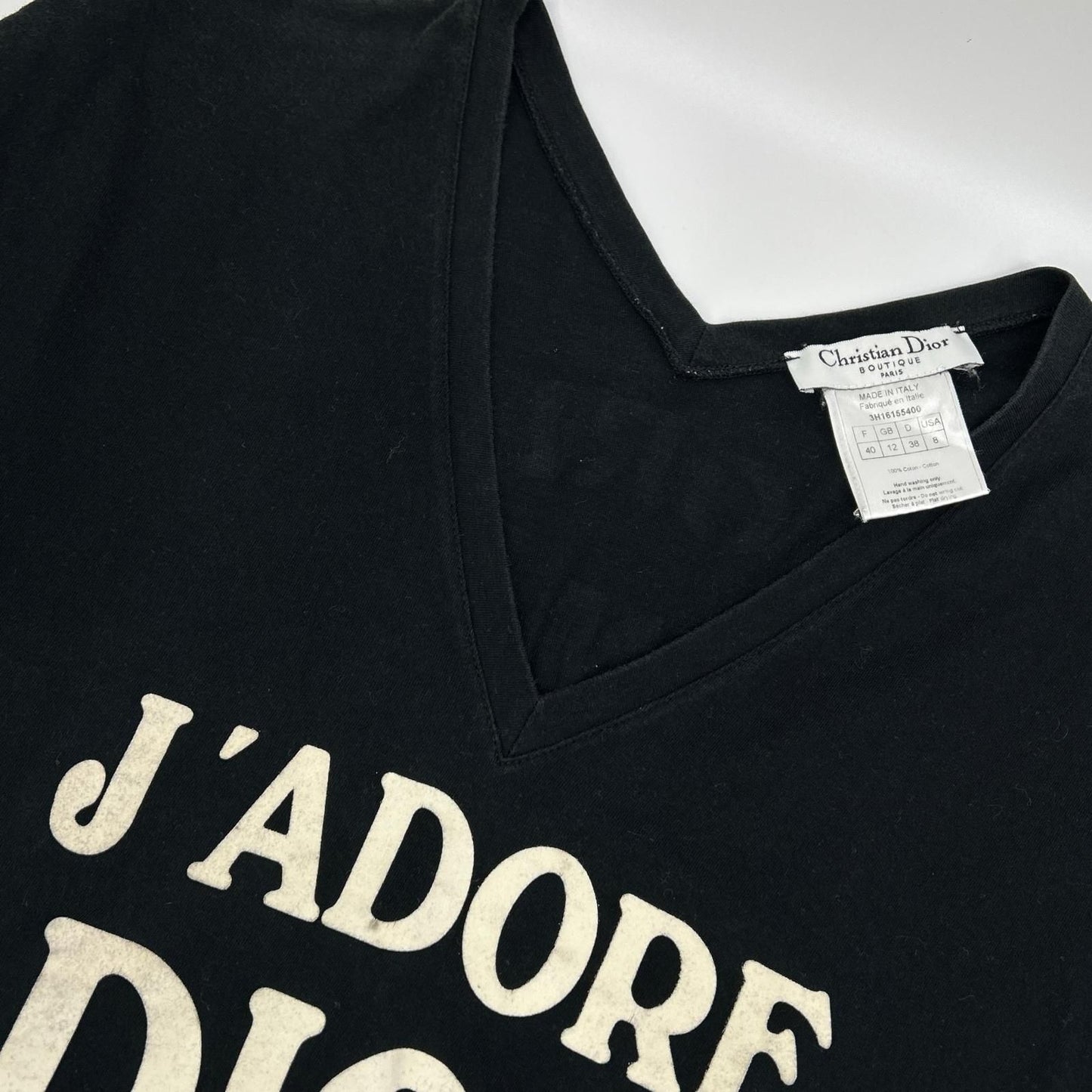 Dior Boutique Black Cotton Adore Logo Neck Sleeveless Top 40 — view 9