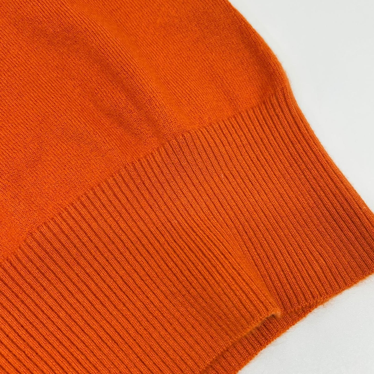 Loro Piana Orange Neck Long Sleeve 95 Cashmere Knit Top 40 Sweater — view 8