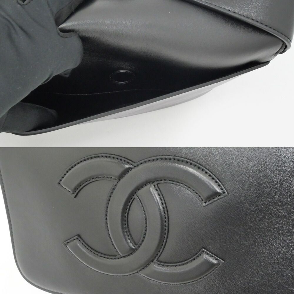 Chanel Timeless CC Messenger Bag Black Lambskin — view 9