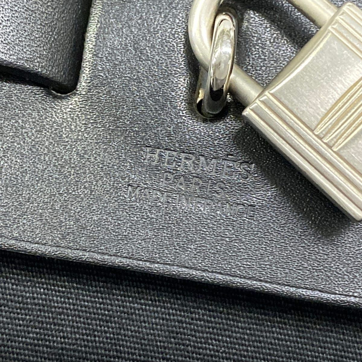 Hermes Handbag Herbag Black Silver — view 9