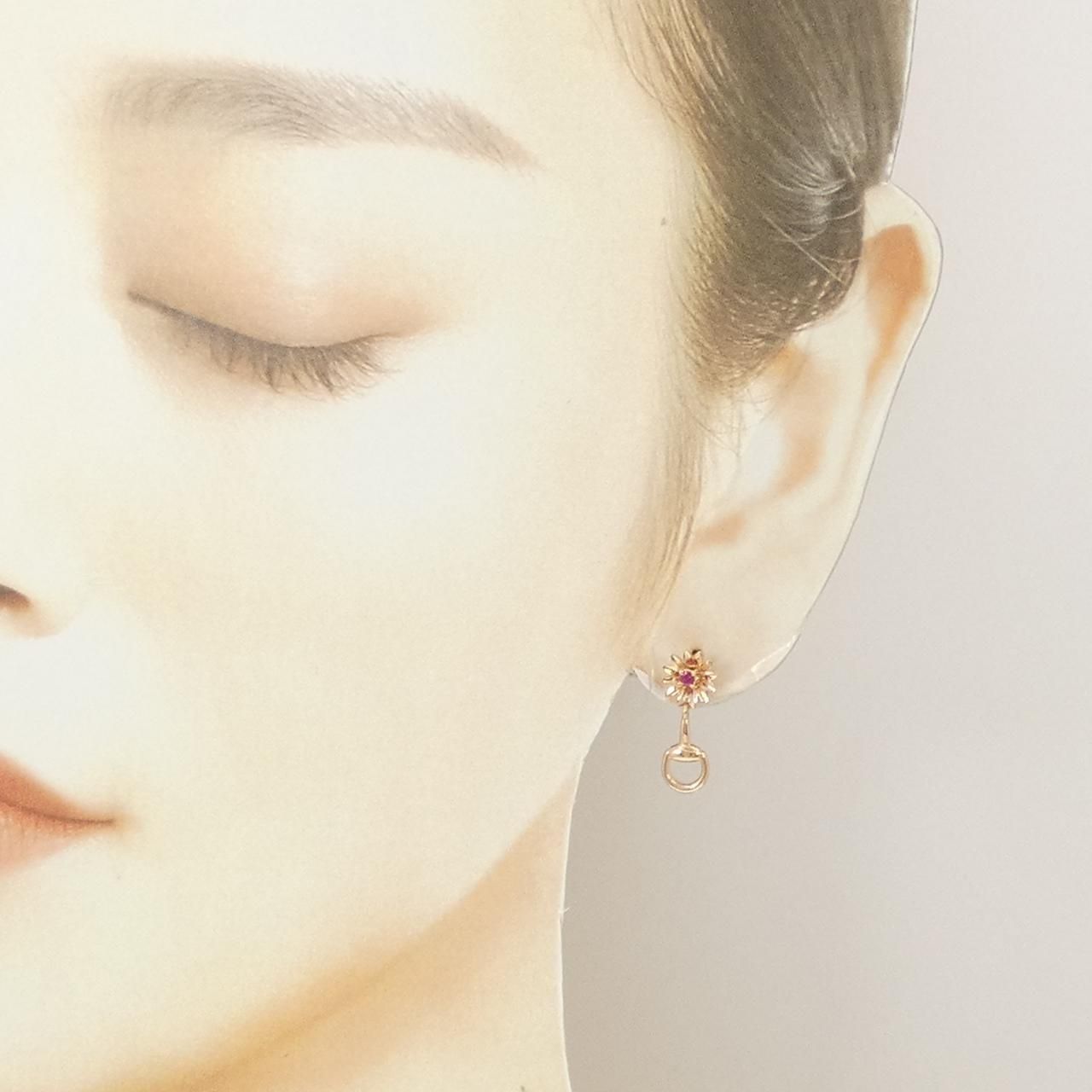 Gucci Ruby Earrings Gold — view 4