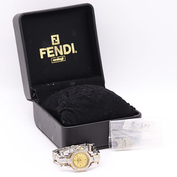 Fendi Quartz Date Gold Dial Watch — view 5