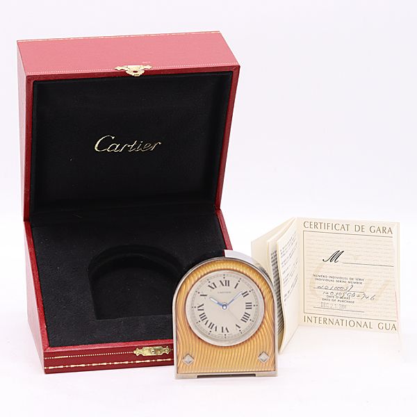 Cartier Box Table Clock Quartz White Dial — view 5