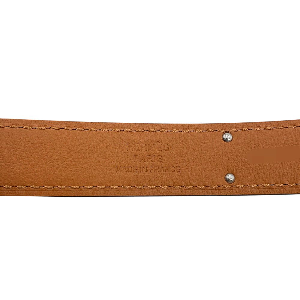 Hermes Kelly Belt Blue Navy Silver Epsom — view 9