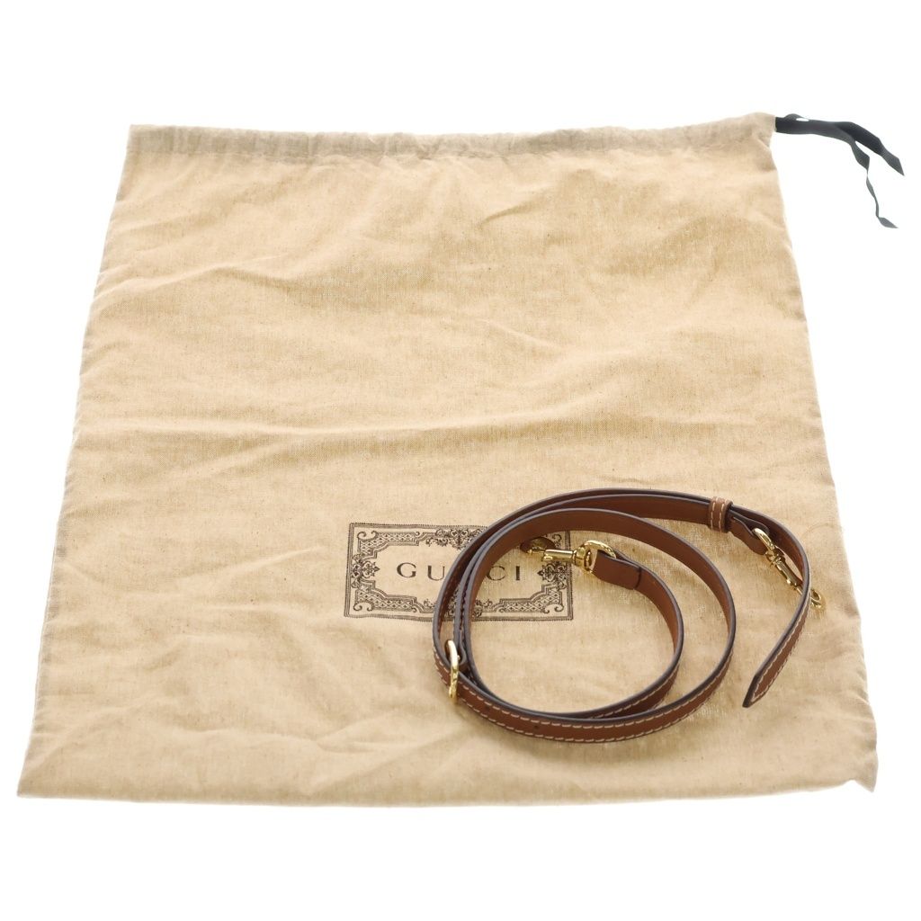 Gucci Interlocking Canvas Leather 2-Way Hand Shoulder Tote Ivory Brown — view 6