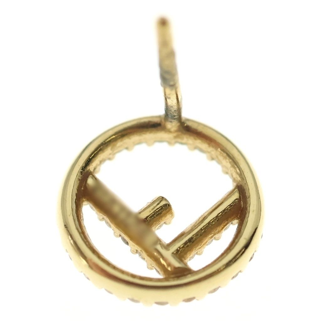 Fendi F's Rhinestone Earrings Gold — view 6