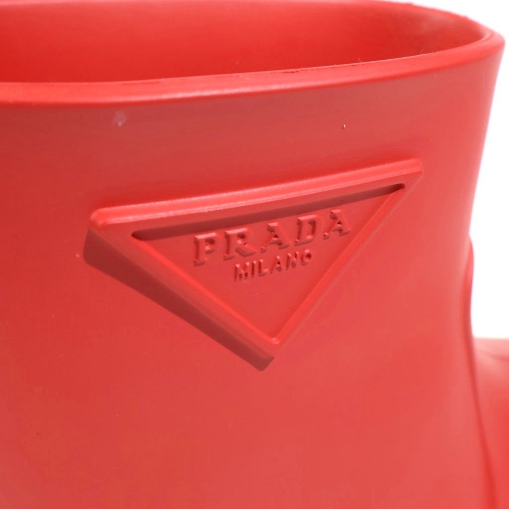 Prada Triangle Logo Rubber Boots Rain — view 6