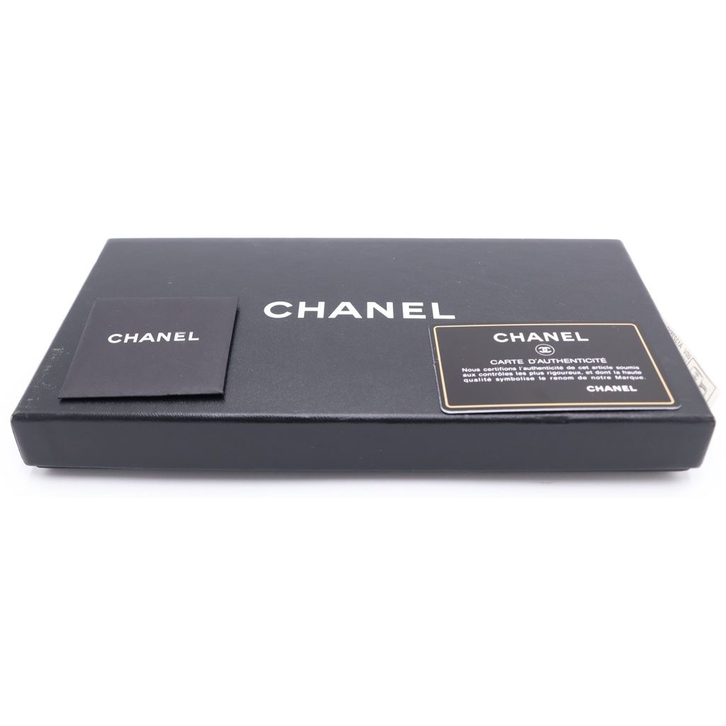 Chanel Round Wallet Card Case Black Caviar Leather Gold — view 6