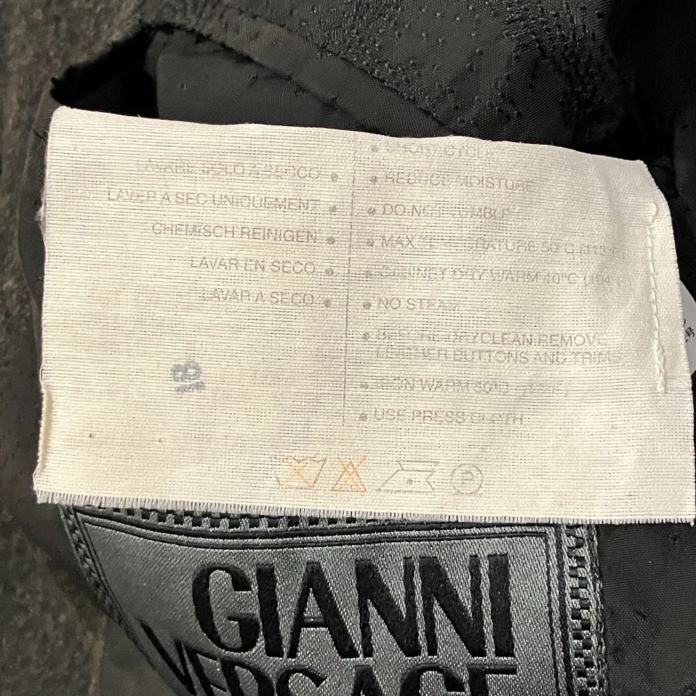 Versace Gianni Wool Cashmere Che Star Coat 48 Moss Green — view 7