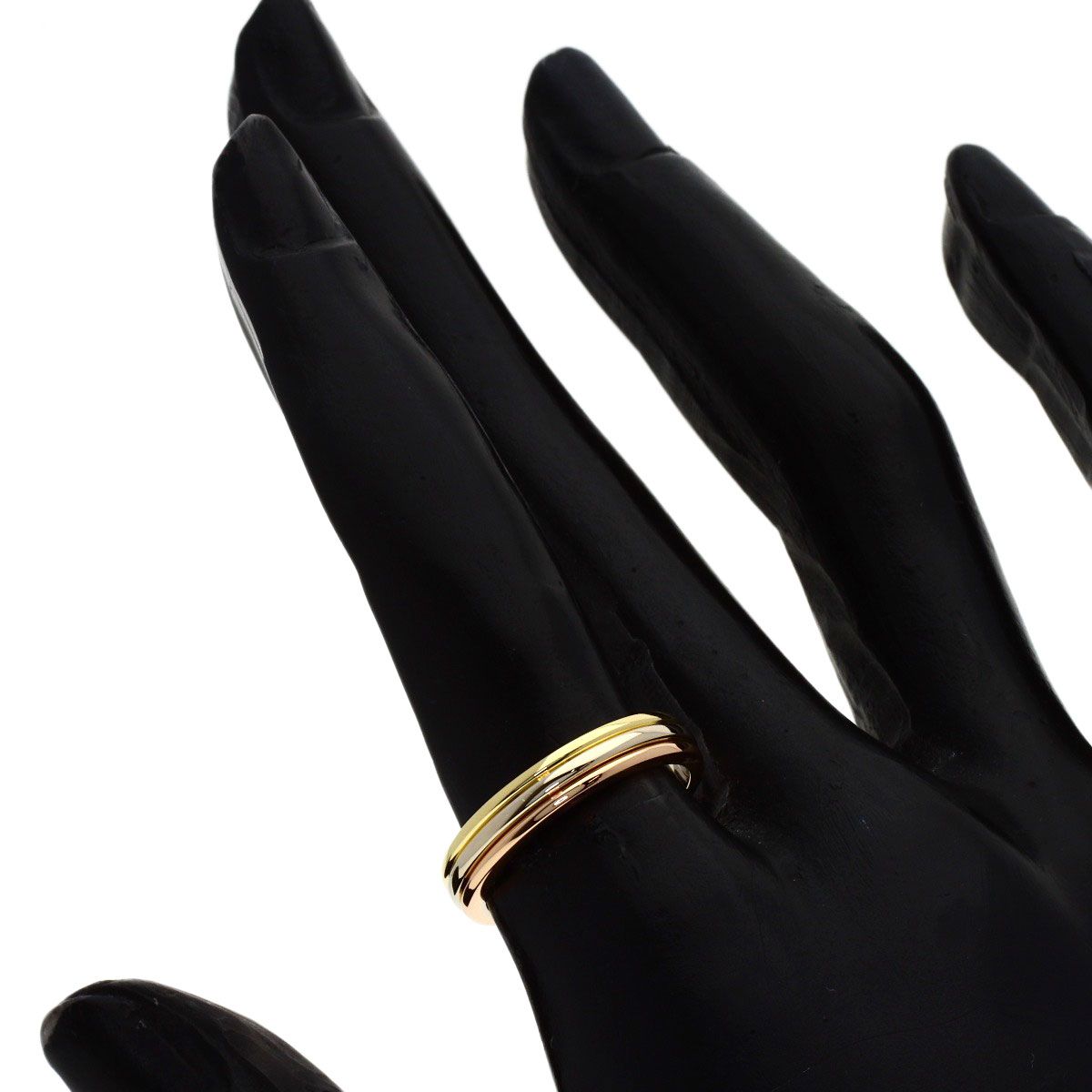 Cartier Trinity 51 Ring 18k Yellow Gold 18k White Pink — view 6