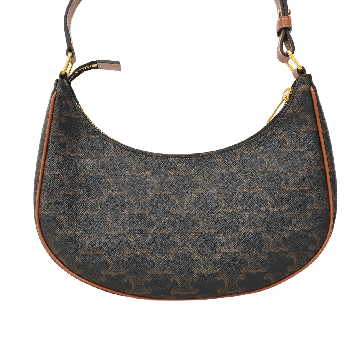 Celine Handbag Triomphe Ava Brown Black Gold — view 7