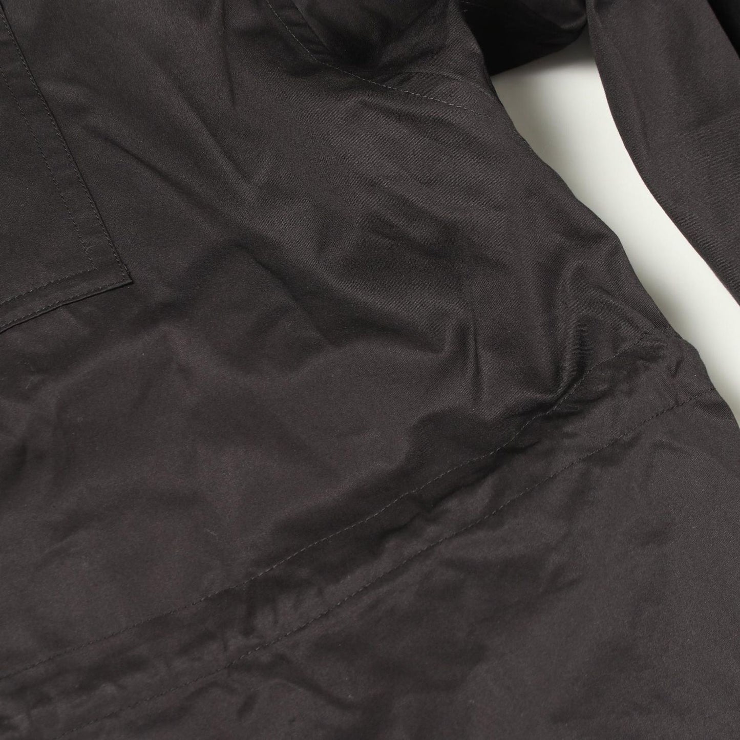Hermes Blouse Zip Up Ruffle Shirt Black Cotton Jacket — view 6
