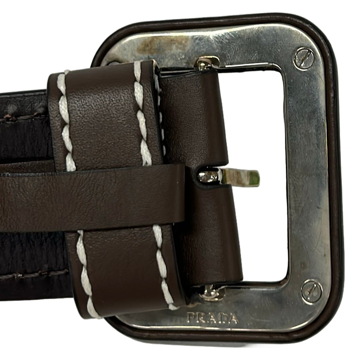 Prada Belt 30 75 Dark Brown Leather — view 7