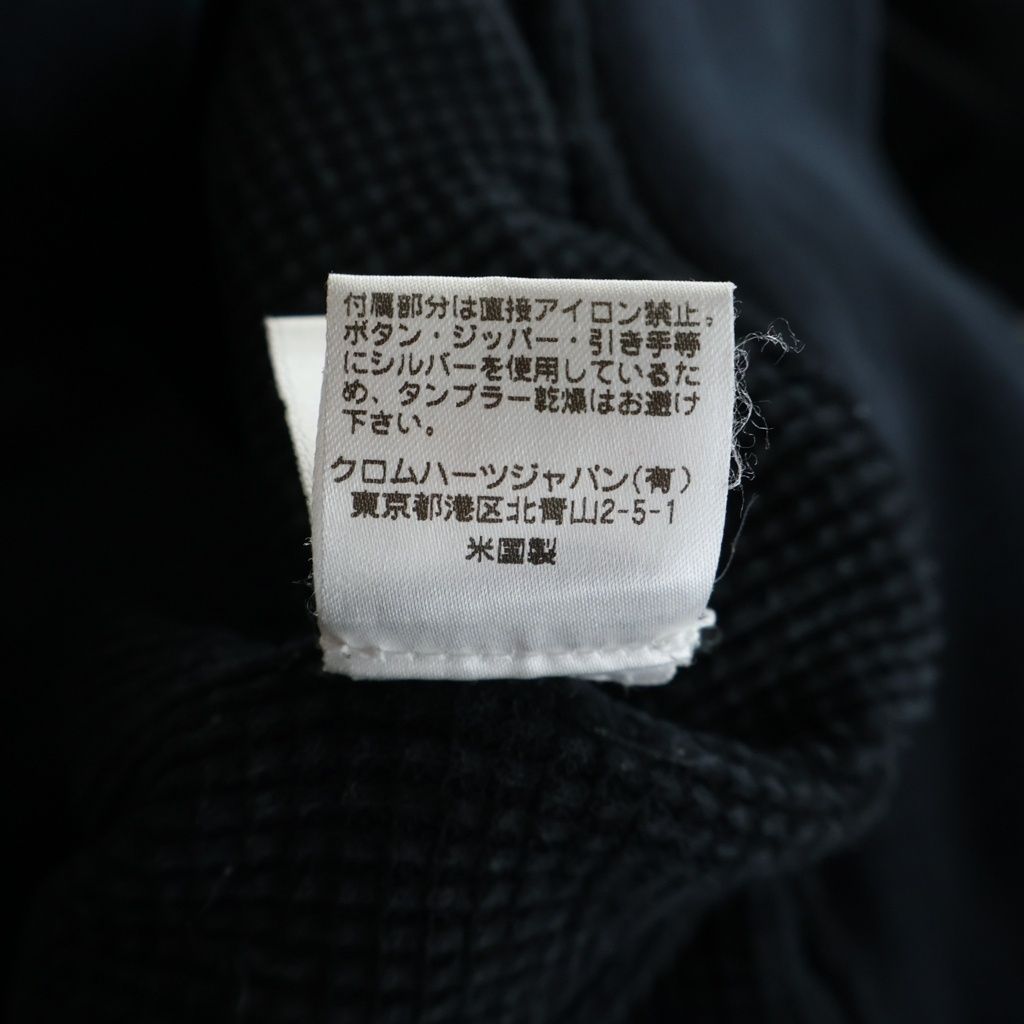 Chrome Hearts Lining Thermal Scroll Label Print Dagger Zip Up Hoodie Black — view 8