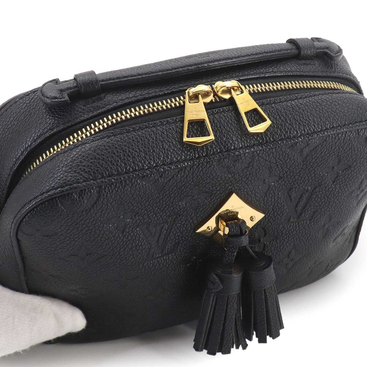Louis Vuitton Monogram Empreinte Saintonge Shoulder Bag Leather Noir — view 9