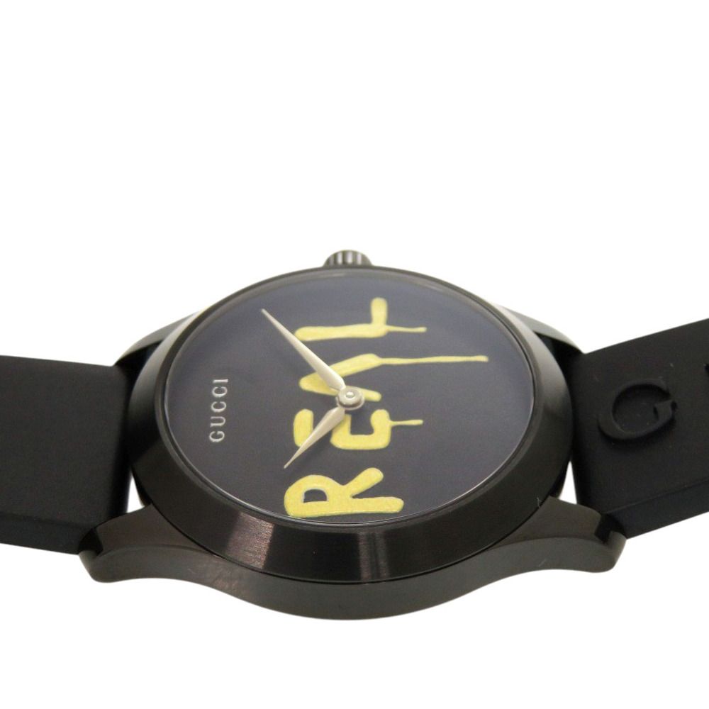 Gucci Timeless Ghost 126.4 SS Rubber Black Quartz Watch Dial — view 9