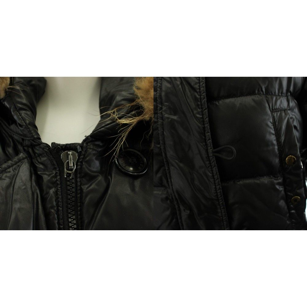 Moncler Lucie Down Coat Long Length Hooded 00 Black 91 — view 9