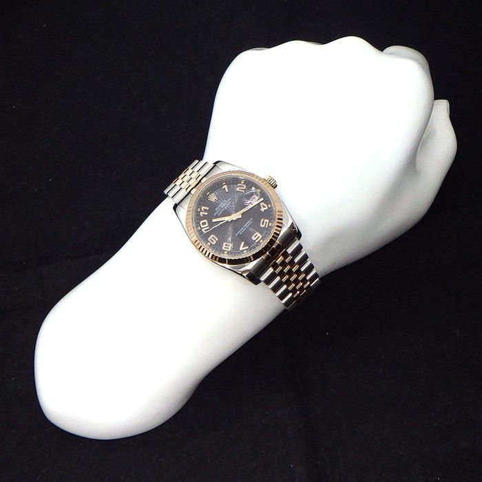 Rolex Watch Datejust D No Roulett Black Concentric Dial Date Luminous Hands — view 9