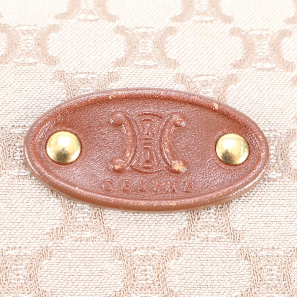 Celine Vintage Macadam Triomphe Leather Shoulder Bag Hand — view 9