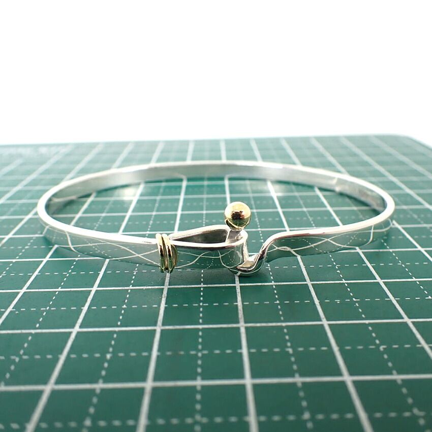 Tiffany & Co 925 750 Hook Eye Bangle Bracelet — view 8