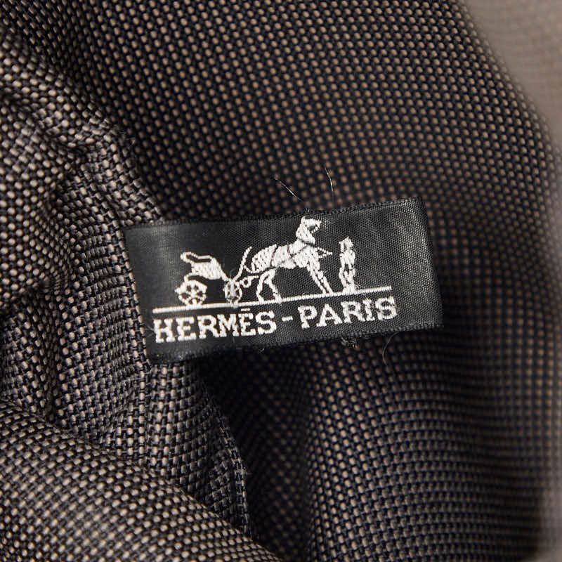 Hermes Her Line Besace PM Crossbody Shoulder Bag Gray Canvas — view 9