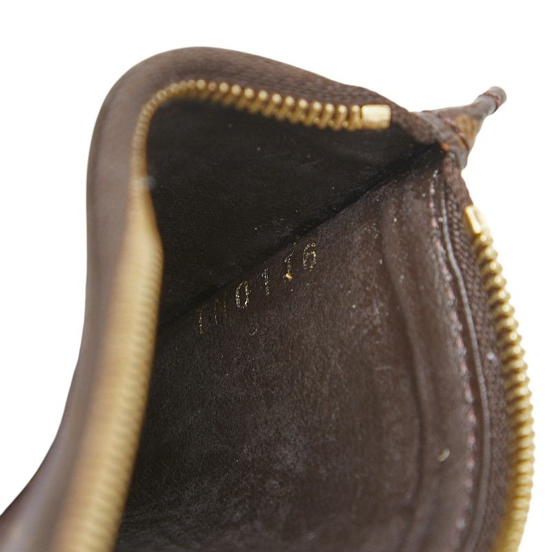Louis Vuitton Monogram Coin Case Pouch Brown Orange — view 8