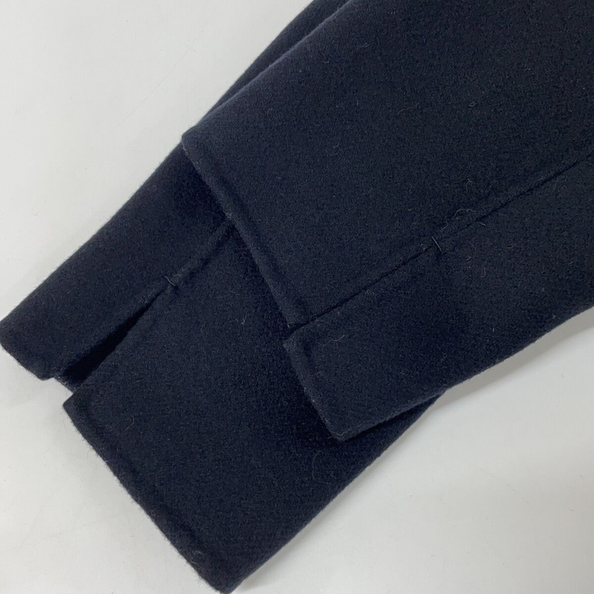 Max Mara S Maxmara Black Virgin Wool Double Face Belted Long Coat 34 — view 9