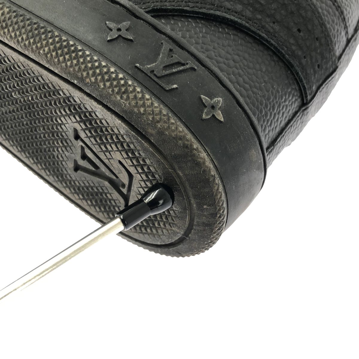 Louis Vuitton Monogram Suede High Cut Sneakers 39.5 Black — view 9