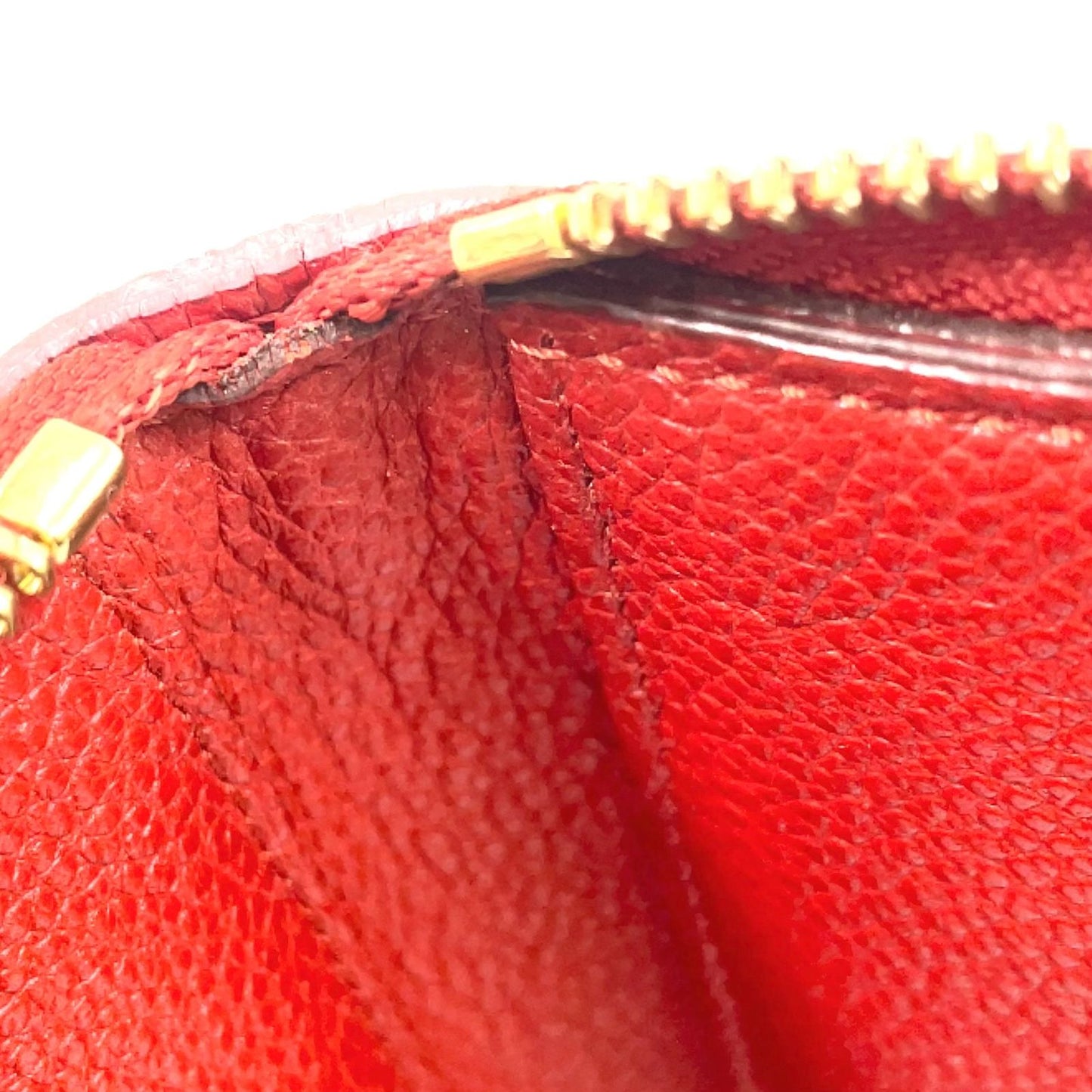 Louis Vuitton Zippy Wallet Monogram Empreinte Scarlet Leather Red Round Gold — view 9