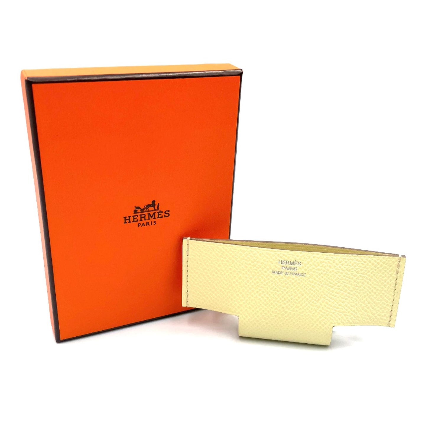 Hermes Pocket Leather Light Yellow Card Case — view 8