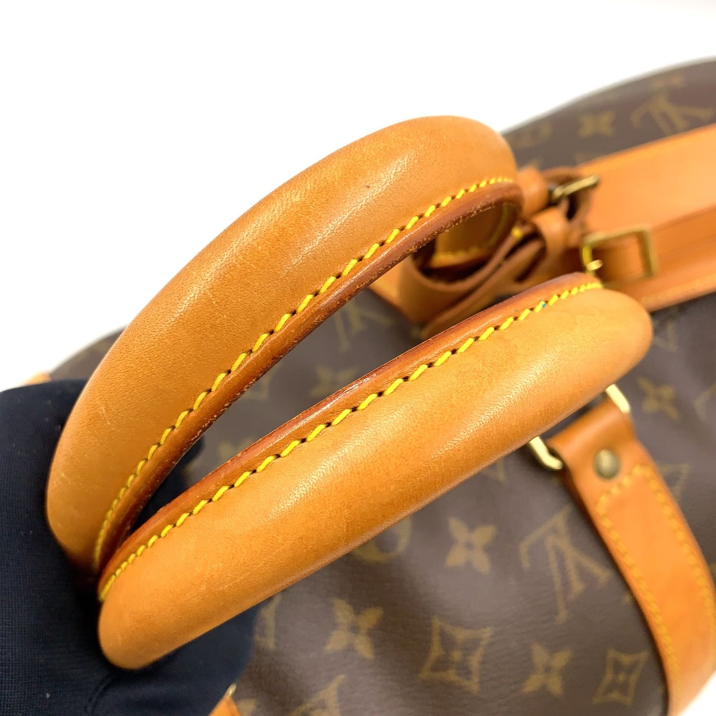 Louis Vuitton Keepall Bandouliere 50 Monogram Leather Brown Light Boston — view 9