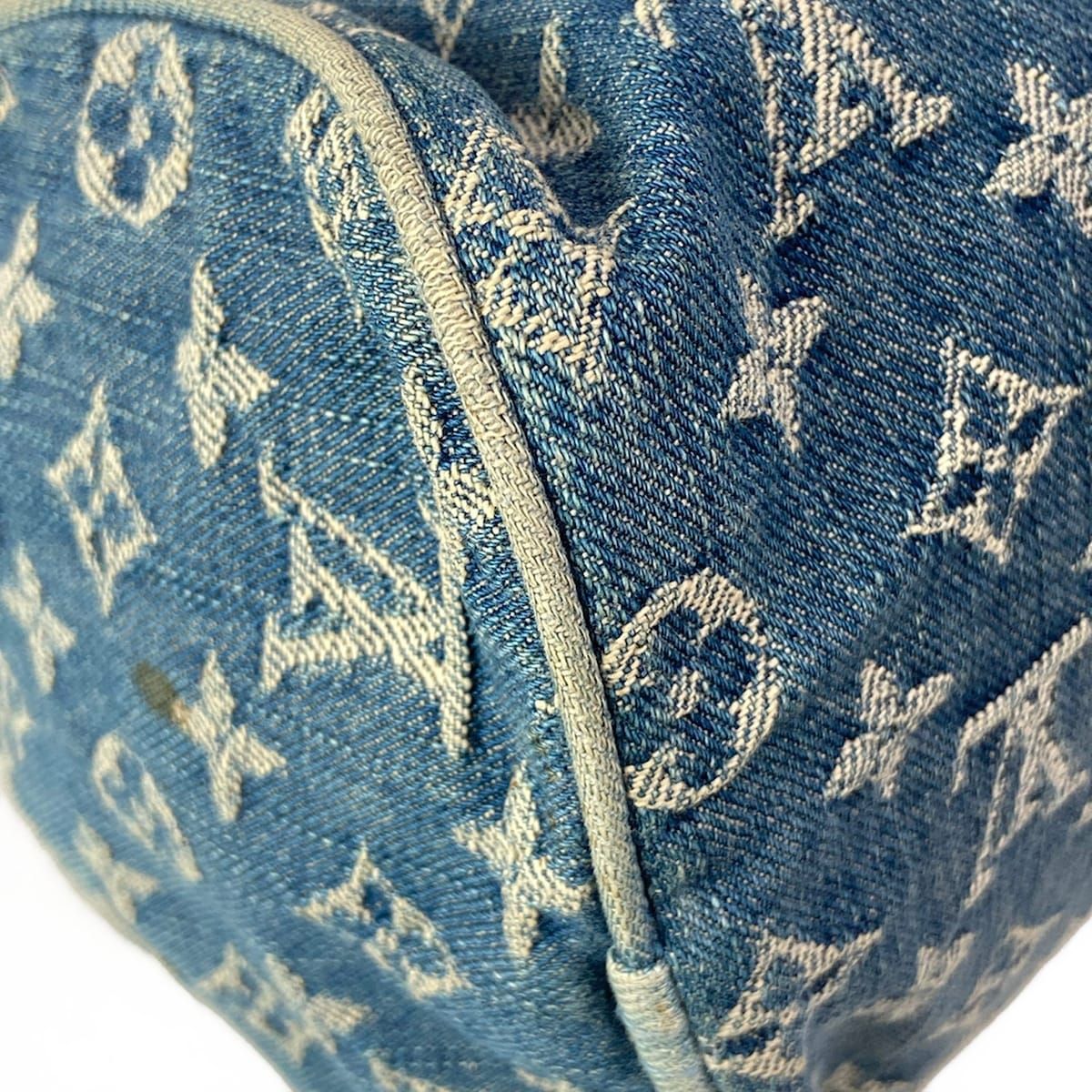 Louis Vuitton Handbag Monogram Denim Neo Speedy Blue Cotton — view 9