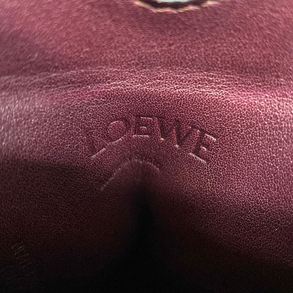 Loewe Shoulder Bag Gate Pocket Pink Brown Bordeaux Smartphone Pochette Leather — view 9