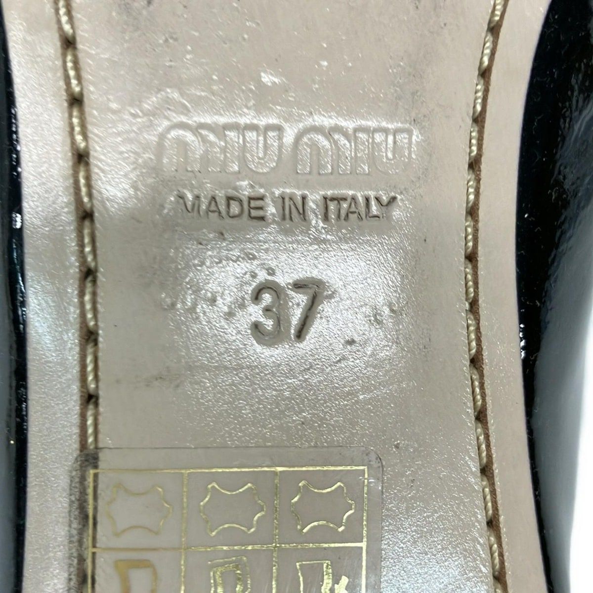 Miu Miu Shoes 37 Black Visual Leather — view 6