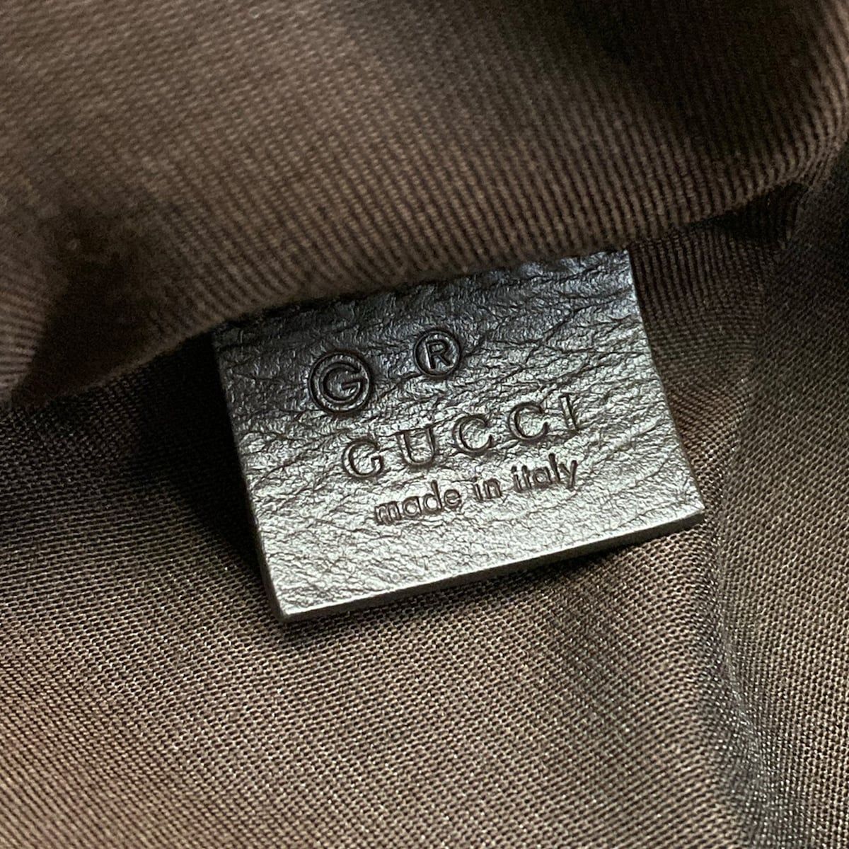 Gucci Waist Pouch GG Pattern Dark Brown Beige Leather — view 9