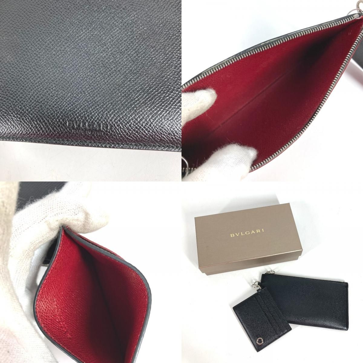 Bvlgari Coin Case &card Leather Black — view 9