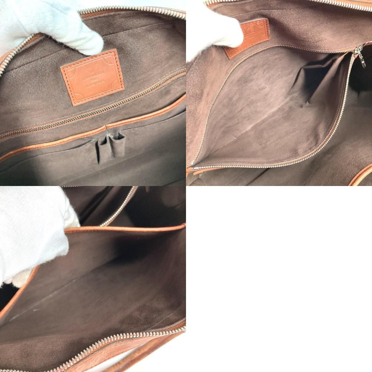 Louis Vuitton Tote Porte Documents Voyage Pdv Leather Brown — view 9