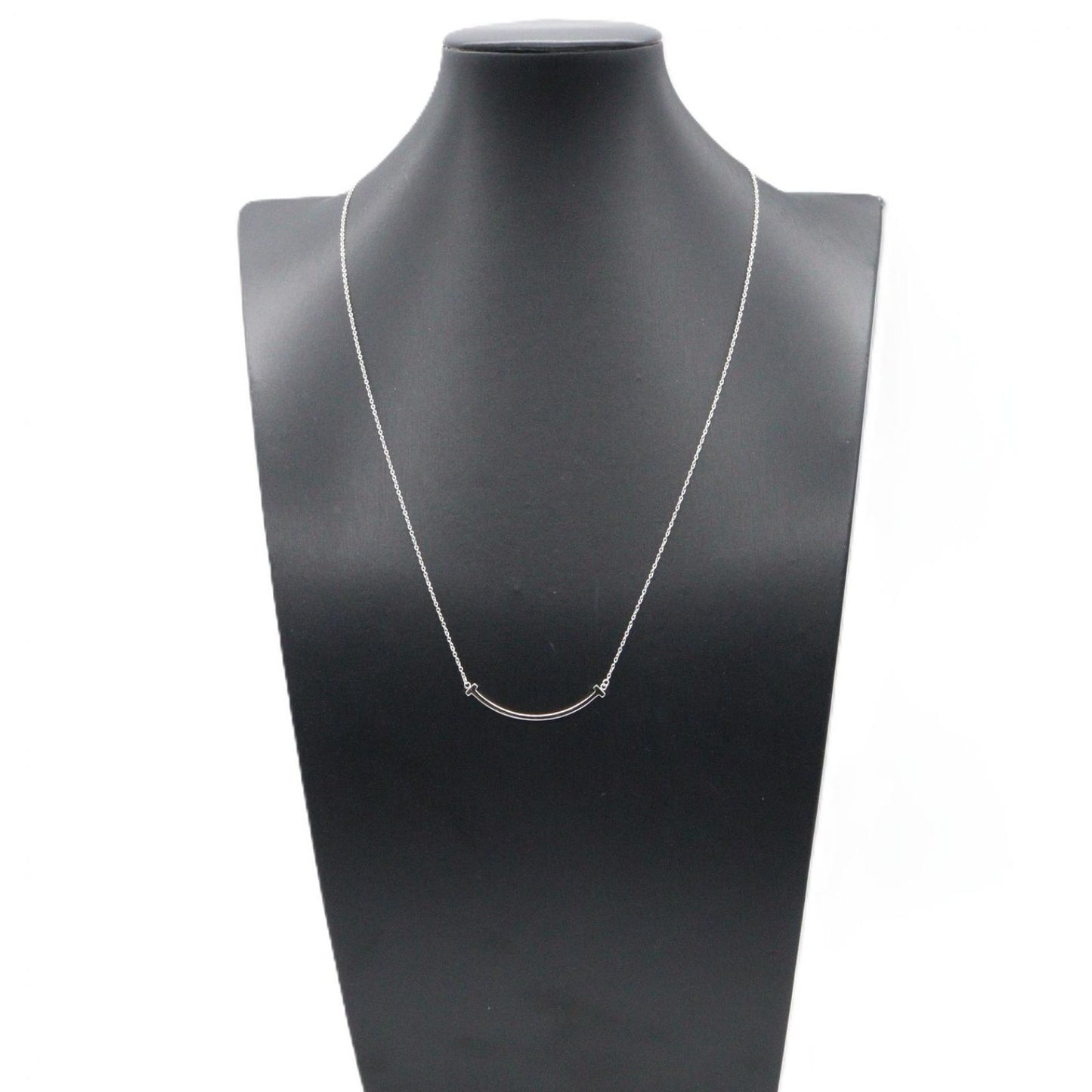 Tiffany & Co Necklace T Smile Small 44.5 50 cm 18k White Gold — view 5
