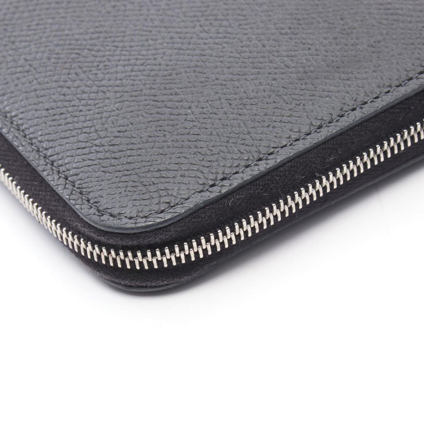 Hermes Round Wallet Azap Long Silk in Black Leather Calf in — view 9