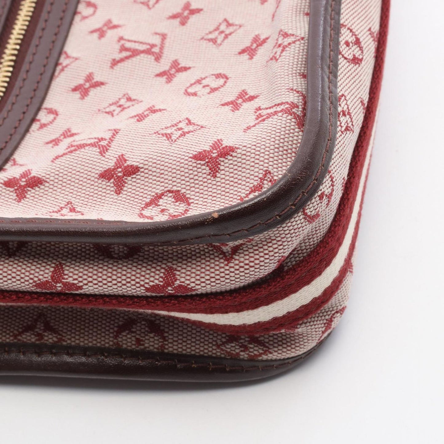 Louis Vuitton Shoulder Bag Pochette Catherine Cerise Canvas Leather — view 9