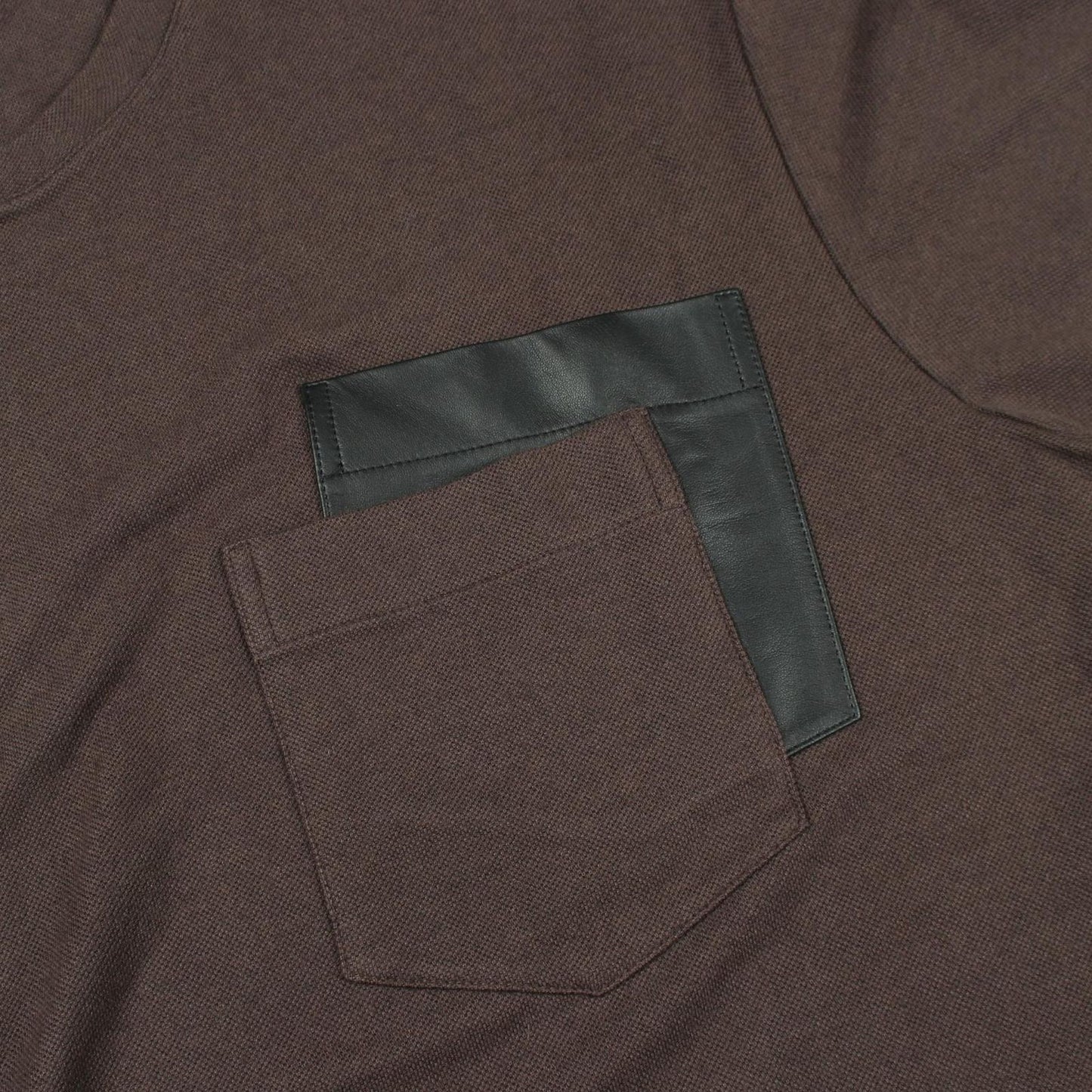 Hermes Short Sleeve T-Shirt Leather Patch Crew Neck Cotton — view 5