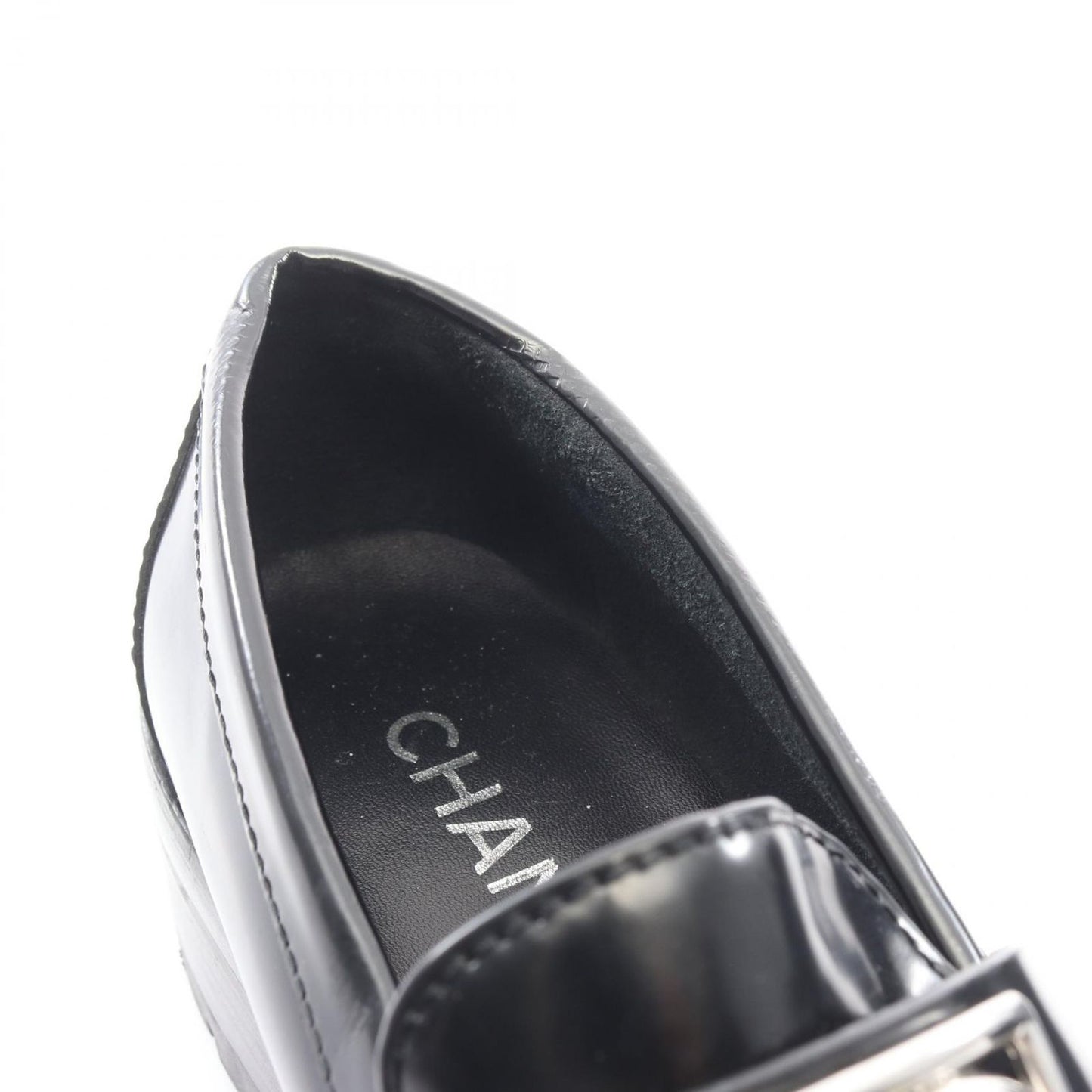 Chanel Loafers CC Logo Black Leather — view 9