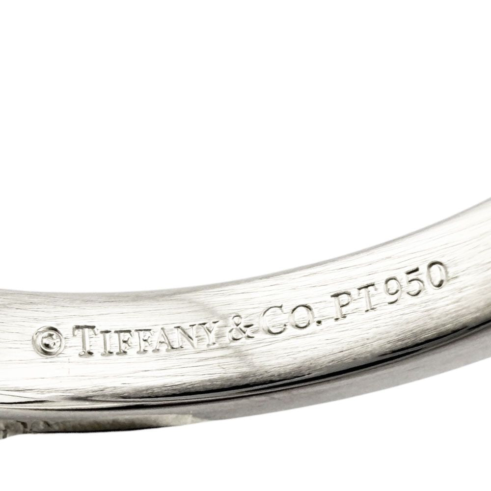 Tiffany & Co Flat Band Ring Platinum Diamond — view 7
