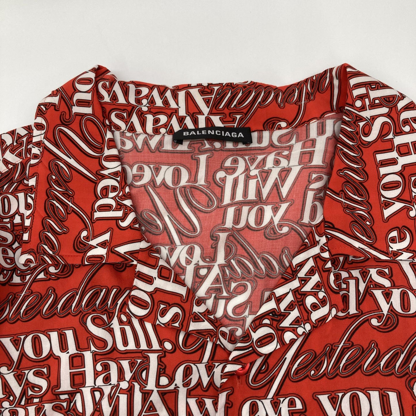 Balenciaga Red Love Short Sleeves Shirt 36 — view 7