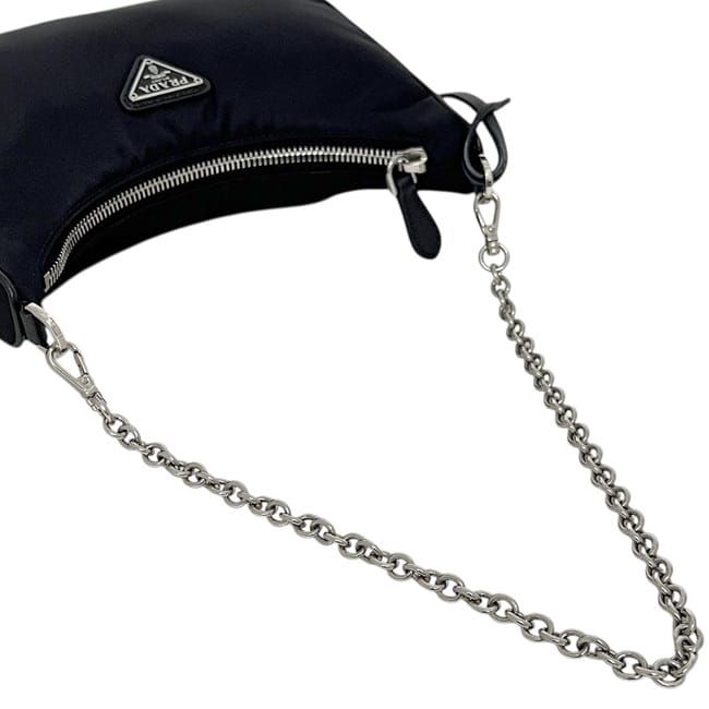 Prada Pouch 2-Way Black Nero Re-Nylon Shoulder Bag Nylon — view 9