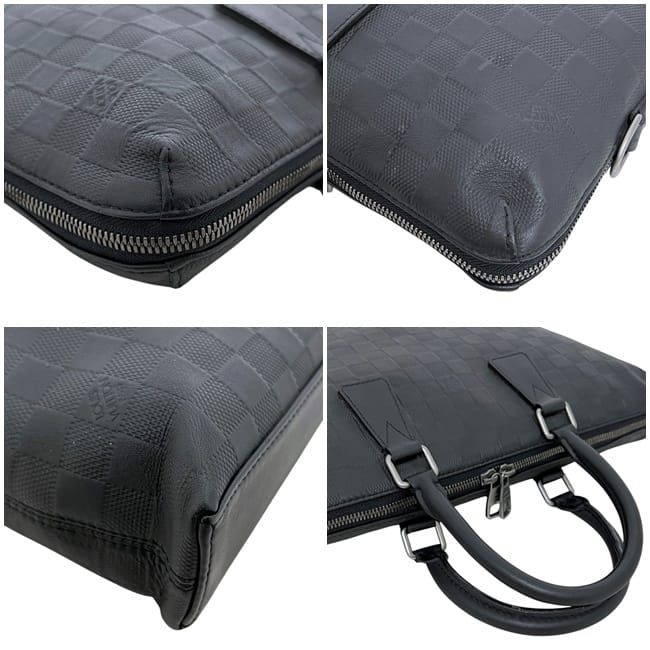 Louis Vuitton Document Porte Black Noir Damier Infini Business Briefcase Leather — view 9